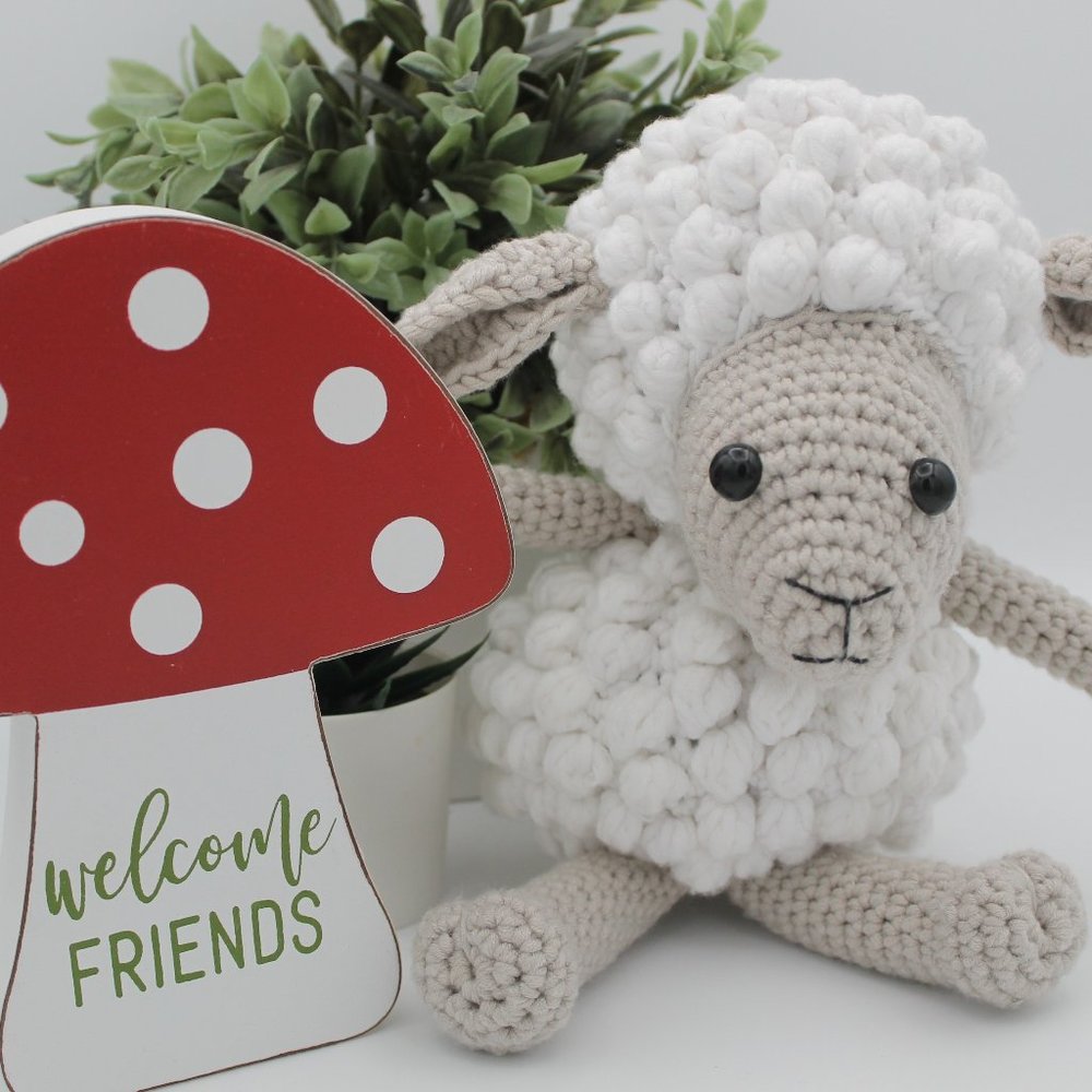 Handmade Toy Crochet Sheep Gift For Child Baby Shower Gift Nursery Decor